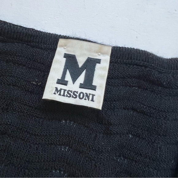 M Missoni Merino Wool Tunic Vest Top Overlay Black - Picture 2 of 5
